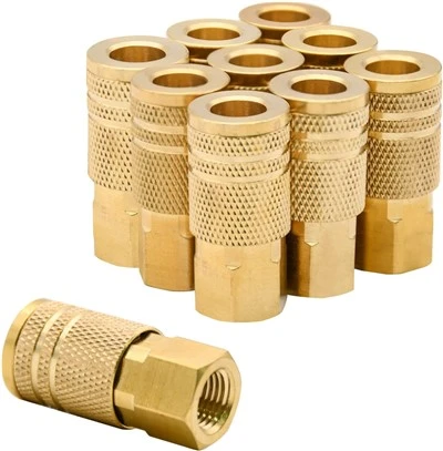 1/4 Inch Brass Female Industrial Coupler Nut