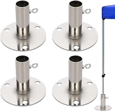 Light Pole Anchor Bolts Awning Accessories Foot Pads With Holes