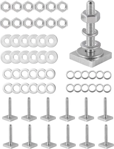 Stainless Steel Square T-shaped Rail Bolt Adapter
